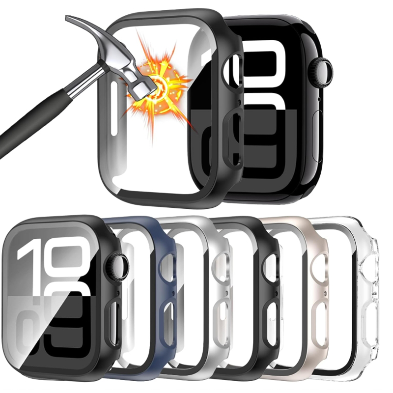 Tempered Glass+Case For Apple  - Smartwatch Band Accessories ulasan dan harga