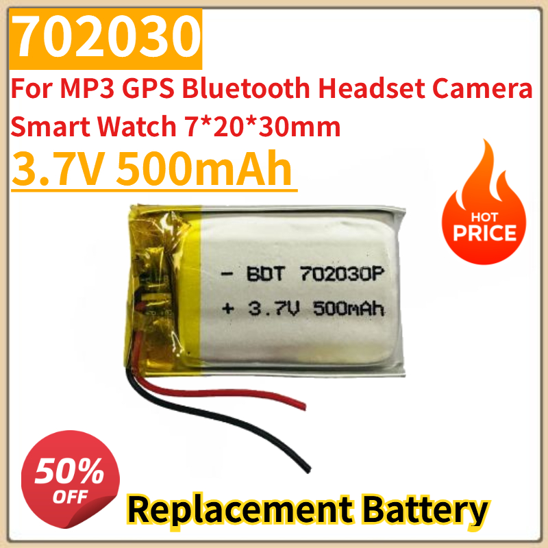 New 3.7V 500mAh 702030 Lithium - Smartwatch Headset ulasan dan harga