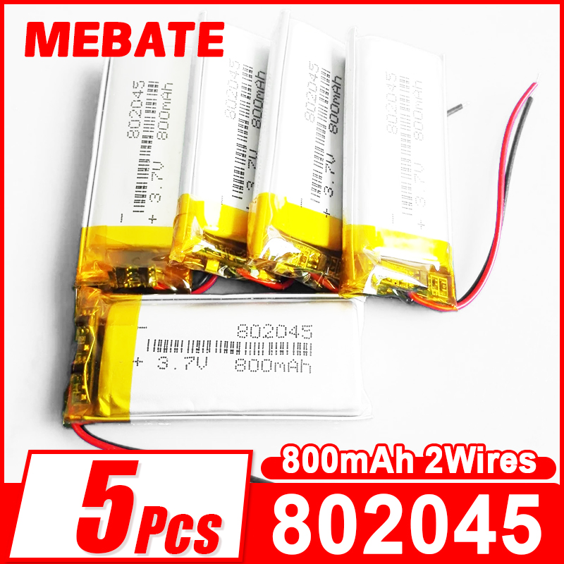 5pcs 3.7V 800mAh 802045 Rechar - Smartwatch Headset ulasan dan harga