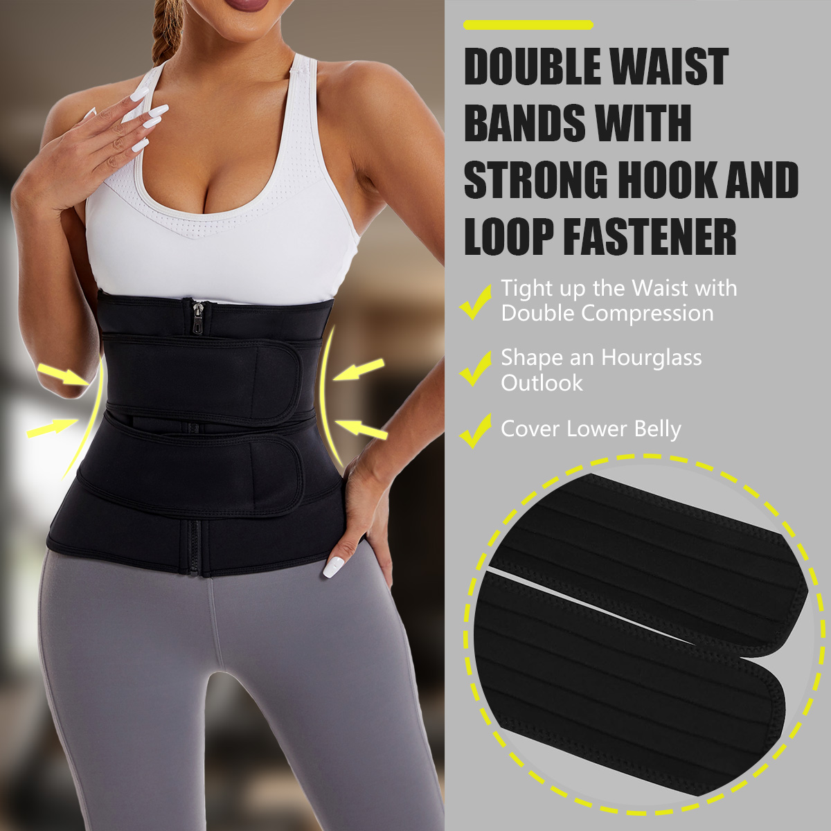 Women Waist Trainer Belt Doubl - Rugged Sport Strap ulasan dan harga