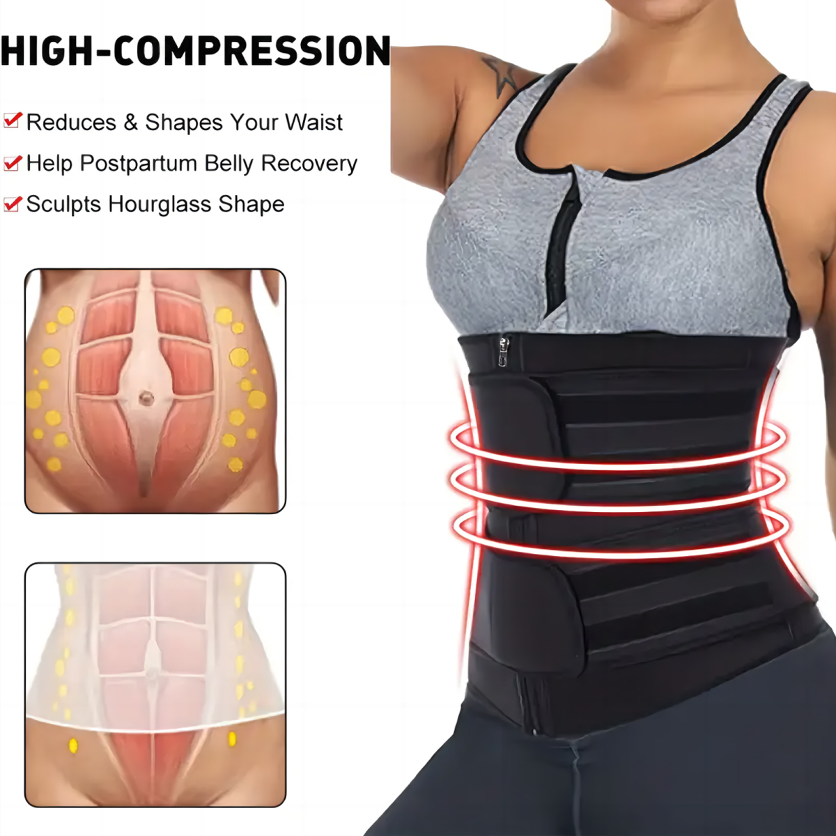 Women Waist Trainer Belt Doubl - Rugged Sport Strap ulasan dan harga