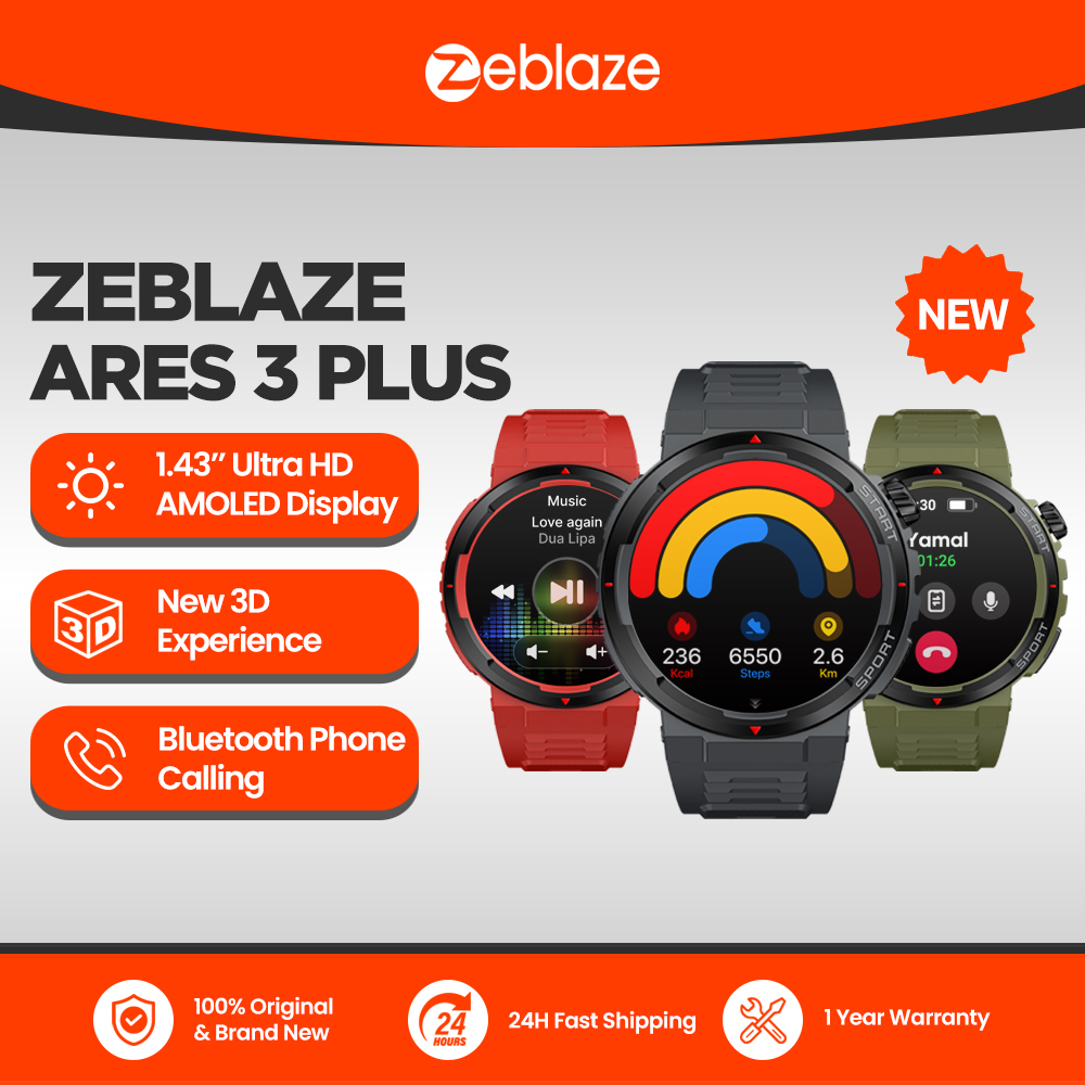 New Zeblaze Ares 3 Plus 1.43'' - Smartwatch Faces ulasan dan harga