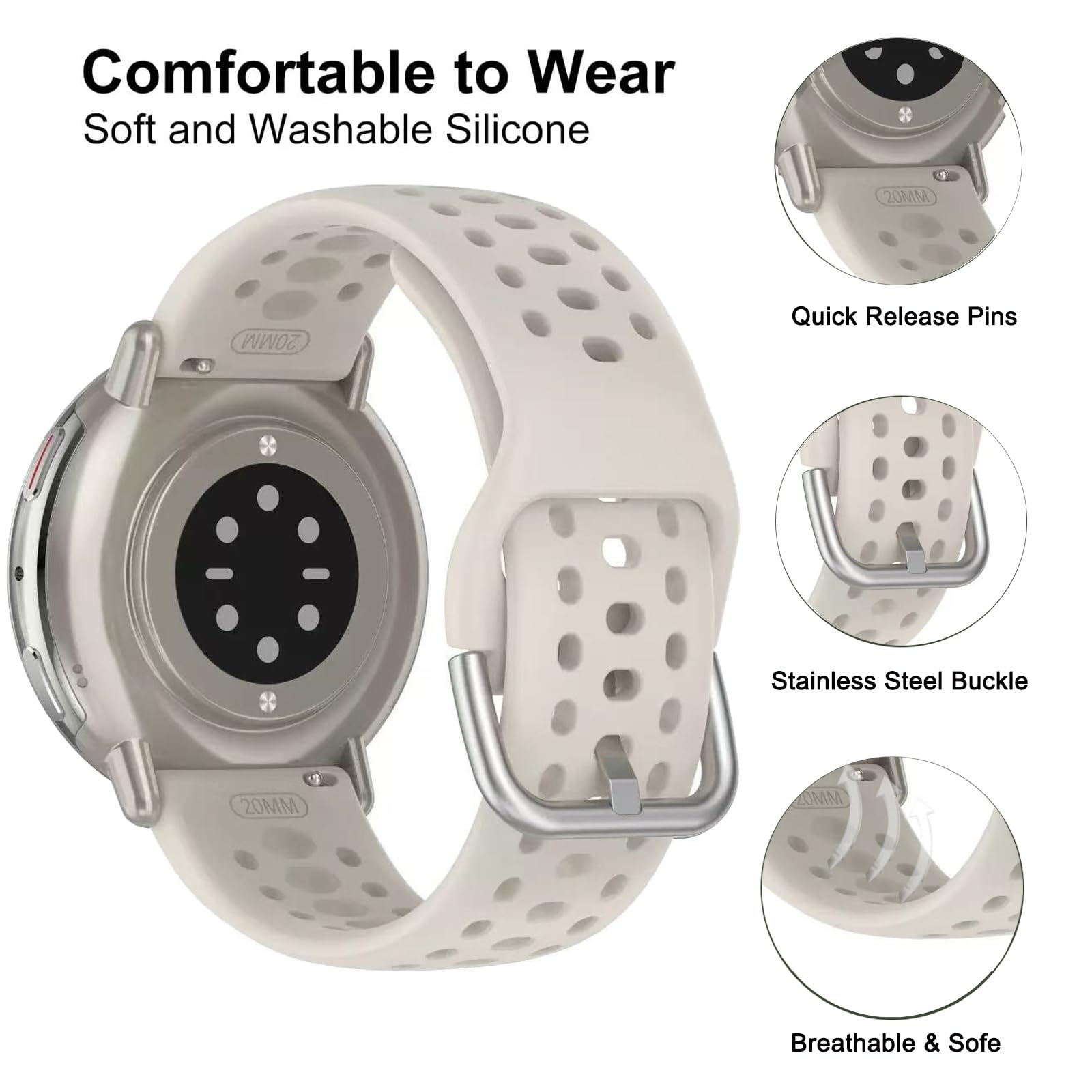20mm Strap For Amazfit active  - Samsung Smartwatch Accessories ulasan dan harga